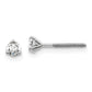 14k White Gold 1/5 ctw Certified Lab Grown Diamond VS/SI+ G+ Round 3 Prong Heavy Wt. Screwback Stud Earrings