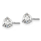 14k White Gold 2/3 ct Certified Lab Grown Diamond VS/SI+ G+ Round Three Prong Screwback Stud Post Earrings