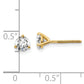 14k Yellow Gold 2/3 ctw Certified Lab Grown Diamond VS/SI+ G+ Round 3 Prong Heavy Wt. Screwback Stud Earrings