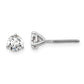 14k White Gold 3/4 ctw Certified Lab Grown Diamond VS/SI+ G+ Round 3 Prong Heavy Wt. Screwback Stud Earrings