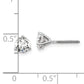 14k White Gold 1 ctw Certified Lab Grown Diamond VS/SI+ G+ Round 3 Prong Heavy Wt. Screwback Stud Earrings