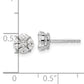 14k White Gold 1/2 Ct. Lab Grown Diamond VS/SI+ G+ Round and Marquise Halo Post Earrings