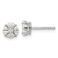 14k White Gold 1/2 Ct. Lab Grown Diamond VS/SI+ G+ Round and Marquise Halo Post Earrings