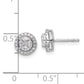 14k White Gold 1/2 Ct. Lab Grown Diamond VS/SI+ G+ Round and Marquise Halo Post Earrings