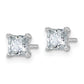 14k White Gold 1 ctw Certified Lab Grown Diamond VS/SI+ G+ Princess 4 Prong Heavy Wt. Stud Earrings