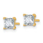 14k Yellow Gold 1 ctw Lab Grown Diamond VS/SI+ G+ Princess 4 Prong Heavy Wt. Stud Earrings