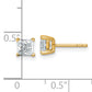 14k Yellow Gold 1 ctw Lab Grown Diamond VS/SI+ G+ Princess 4 Prong Heavy Wt. Stud Earrings