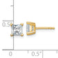 14k Yellow Gold 1 1/2 ctw Certified Lab Grown Diamond VS/SI+ G+ Princess 4 Prong Heavy Wt. Stud Earrings