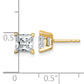 14k Yellow Gold 3 ctw Lab Grown Diamond VS/SI+ G+ Princess 4 Prong Heavy Wt. Stud Earrings