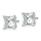 14k White Gold 4 ctw Certified Lab Grown Diamond VS/SI+ G+ Princess 4 Prong Heavy Wt. Stud Earrings