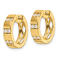 14k Yellow Gold 14k 1/3 carat Lab Grown Diamond VS/SI+ G+ Complete Fashion Hinged Hoop Earrings