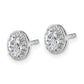 14k White Gold 5/8 Ct. Lab Grown Diamond VS/SI+ G+ Oval Halo Earrings