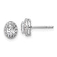 14k White Gold 5/8 Ct. Lab Grown Diamond VS/SI+ G+ Oval Halo Earrings