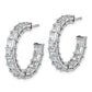 14k White Gold 8 1/3 Ct. Lab Grown Diamond VS/SI+ G+ Princess In and Out Hoop Earrings