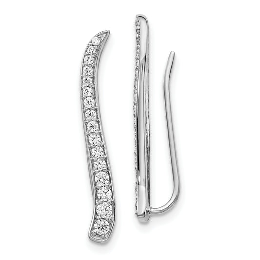 14k White Gold 1/2 Ct. Lab Grown Diamond VS/SI+ G+ Ear Climber