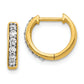 14k Yellow Gold 1/4 Ct. Lab Grown Diamond VS/SI+ G+ Hinged Hoop Earrings