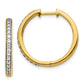 14k Yellow Gold 14k 1/3 carat Lab Grown Diamond VS/SI+ G+ Complete Hinged Hoop Earrings