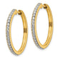 14k Yellow Gold 14k 1/2 carat Lab Grown Diamond VS/SI+ G+ Complete Miligrain Hinged Hoop Earrings