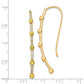 14k Yellow Gold Lab Grown Diamond VS/SI+ G+ Created.Yellow Sapphire Threader Earring