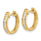 14k Yellow Gold 14k 1/4 carat Lab Grown Diamond VS/SI+ G+ Complete Hinged Hoop Earrings