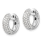 14k White Gold 1 1/5 Ct. Lab Grown Diamond VS/SI+ G+ Complete Hinged Hoop Earrings