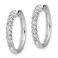 14k White Gold 1/4 Ct. Lab Grown Diamond VS/SI+ G+ Hinged Hoop Earrings