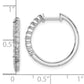 14k White Gold 1/4 Ct. Lab Grown Diamond VS/SI+ G+ Hinged Hoop Earrings