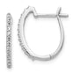 14k White Gold 1/5 carat Lab Grown Diamond VS/SI+ G+ Complete Hinged Hoop Earrings