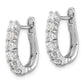 14k White Gold 10 carat Lab Grown Diamond VS/SI+ G+ Complete Hinged Hoop Earrings