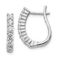 14k White Gold 10 carat Lab Grown Diamond VS/SI+ G+ Complete Hinged Hoop Earrings