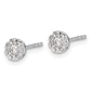 14k White Gold 1/5 Ct. Lab Grown Diamond VS/SI+ G+ Cluster Post Earrings