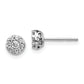 14k White Gold 1/5 Ct. Lab Grown Diamond VS/SI+ G+ Cluster Post Earrings