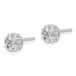 14k White Gold 1/2 Ct. Lab Grown Diamond VS/SI+ G+ Cluster Post Earrings