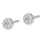 14k White Gold 5/8 Ct. Lab Grown Diamond VS/SI+ G+ Screwback Cluster Post Earrings