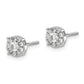 14k White Gold 1/2 carat Lab Grown Diamond VS/SI+ G+ Cluster Screwback Post Earrings