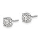 14k White Gold 1/2 Ct. Lab Grown Diamond VS/SI+ G+ Cluster Screwback Post Earrings