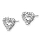 14k White Gold 1/2 Ct. Lab Grown Diamond VS/SI+ G+ Complete Heart Post Earrings