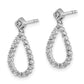 14k White Gold 1/4 Ct. Lab Grown Diamond VS/SI+ G+ Dangle Teardrop Post Earrings