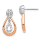 14K Two-Tone Lab Grown VS/SI FGH Diamond Post Dangle Earrings