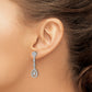 14k White Gold 1/3 Ct. Lab Grown Diamond VS/SI+ G+ Dangle Teardrop Post Earrings