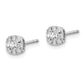 14k White Gold 1/3 Ct. Lab Grown Diamond VS/SI+ G+ Cushion Halo Post Earrings