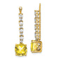 14k Yellow Gold Lab Grown VS/SI+ G+ Diamond & Created Sapphire Earring Jackets