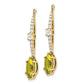 14k Yellow Gold Lab Grown VS/SI+ G+ Dia & Created Sapphire Earring Jackets