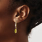 14k Yellow Gold Lab Grown VS/SI+ G+ Dia & Created Sapphire Earring Jackets