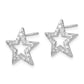 14K White Gold Lab Grown Diamond VS/SI+ G+ Star Post Earrings