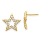 14k Yellow Gold Lab Grown Diamond VS/SI+ G+ Star Post Earrings