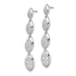 14k White Gold 7/8 Ct. Lab Grown Diamond VS/SI+ G+ Pave Drop Post Earrings