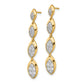 14k Yellow Gold 7/8 Ct. Lab Grown Diamond VS/SI+ G+ Pave Drop Post Earrings