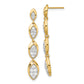 14k Yellow Gold 7/8 Ct. Lab Grown Diamond VS/SI+ G+ Pave Drop Post Earrings