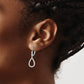 14k White Gold 1/2 carat Lab Grown Diamond VS/SI+ G+ Complete Fashion Dangle Leverback Earrings